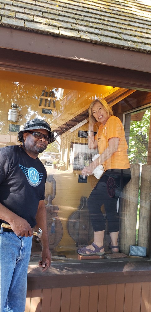 Helping at the Depot