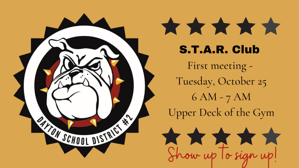 bulldog, stars, meeting information